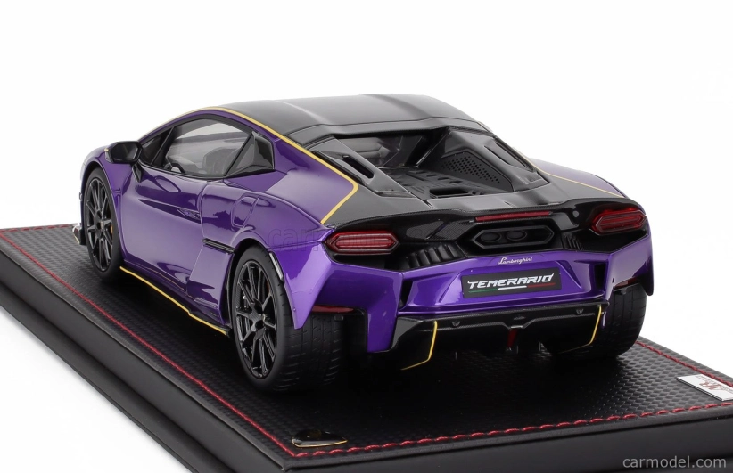 Mr-models Lamborghini Temerario Alleggerita Package 2024 - Con Vetrina - With Showcase 1:18 Viola Pasifae - Fialová