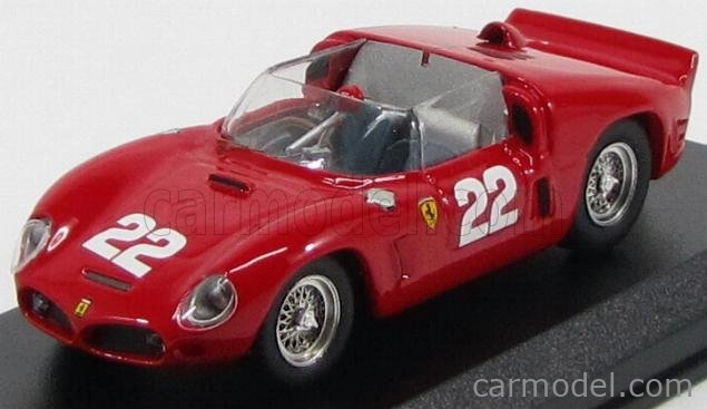 Art-model Ferrari Dino 246sp N 22 Test Le Mans 1961 Von Trips - Hill - Mairesse 1:43 Red