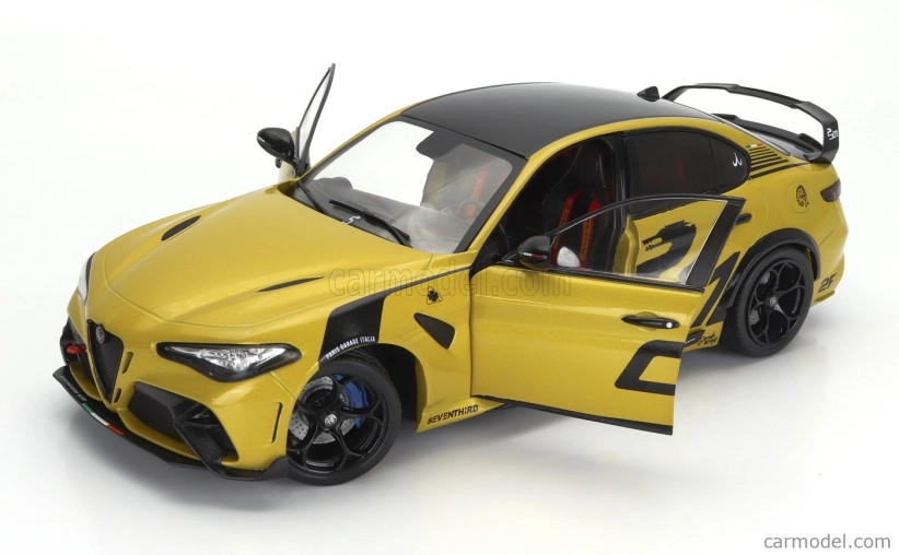 Solido Alfa romeo Giulia Gta Nagemaakt 2022 1:18 žltá čierna