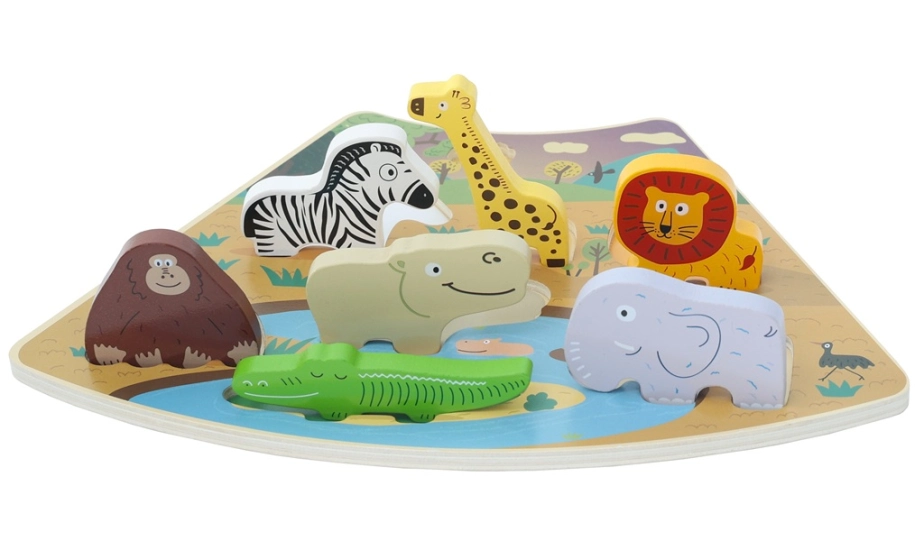 2Kids Toys Dřevěné puzzle Safari propojitelné