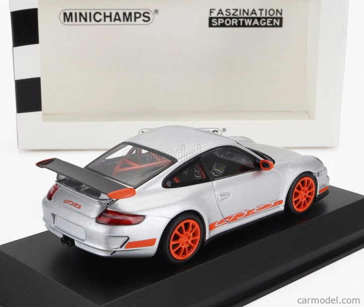 Minichamps Porsche 911 997 Gt3 Rs Coupe 2006 1:43 strieborná oranžová