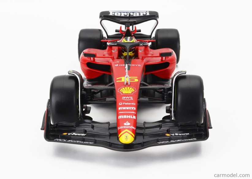 Bburago Ferrari F1  Sf-23 Team Scuderia Ferrari N 16 4th Monza Italy Gp 2023 Charles Leclerc 1:18 Červená Černá Žlutá