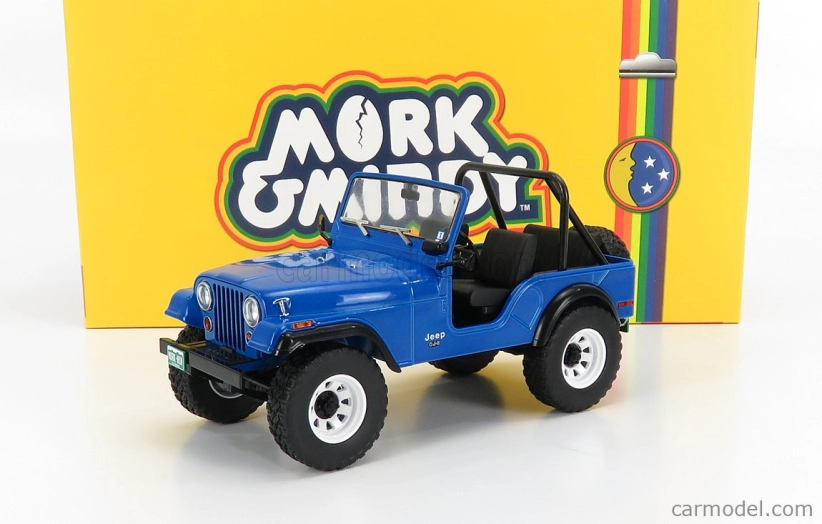 Greenlight Jeep Cj-5 Open 1972 - Mork & Mindy 1:18 Blue