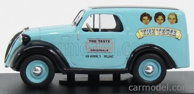 Edicola Fiat 500a Furgoncino Van Tre Teste 1948 1:43 Light Blue Black