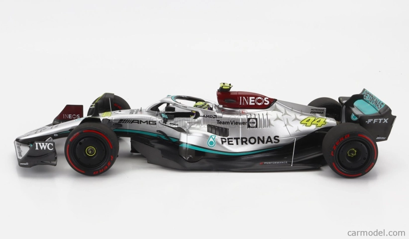 Minichamps Mercedes gp F1 W13e Mercedes-amg Petronas F1 N 44 1:18, stříbrná