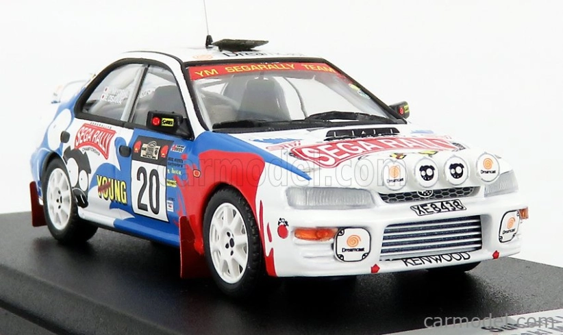 Trofeu Subaru Impreza Wrx (nočná verzia) N 20 Rally Safari 1999 H.miyoshi - E.osawa 1:43 Biela červená svetlomodrá