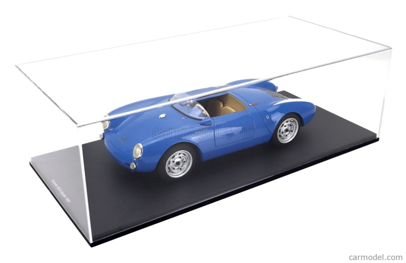 Schuco Porsche 550a Spider 1954 - Con Vetrina - With Showcase 1:12 Blue