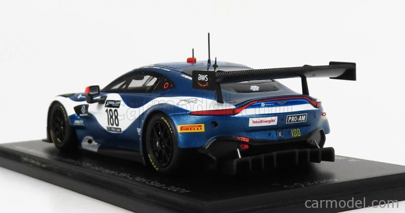 Spark-model Aston martin Vantage Amr Gt3 Team Garge 59 N 188 24h Spa 2021 A.west - C.goodwin - C.eastwood - M.kirchhofer 1:43 2 Tóny Modré Bílé
