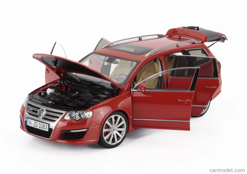 Nzg Volkswagen Passat Variant R36 V6 Sw Station Wagon 2010 1:18 Rosso Tornado - Červená