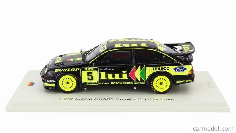 Spark-model Ford england Sierra Rs500 Cosworth N 5 Dtm 1988 Manuel Reuter 1:43 Black Yellow