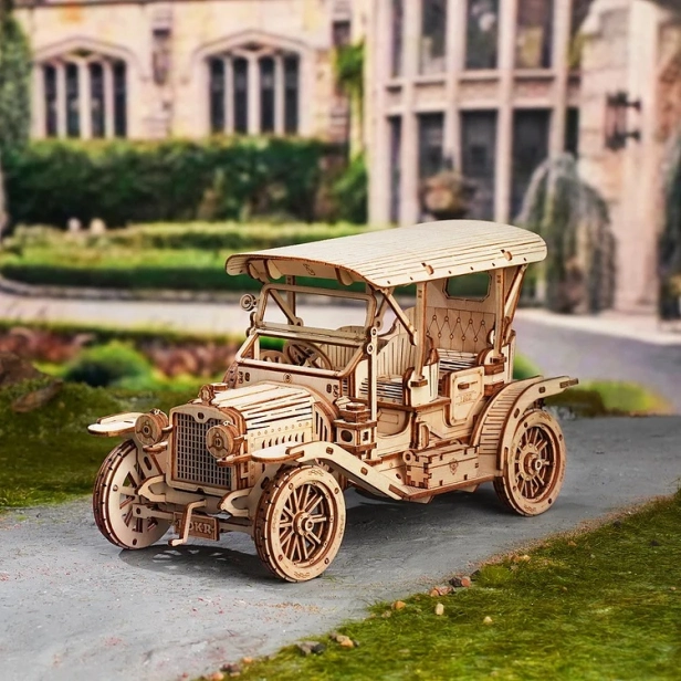 RoboTime Dřevěné 3D puzzle Historické auto - Vintage car