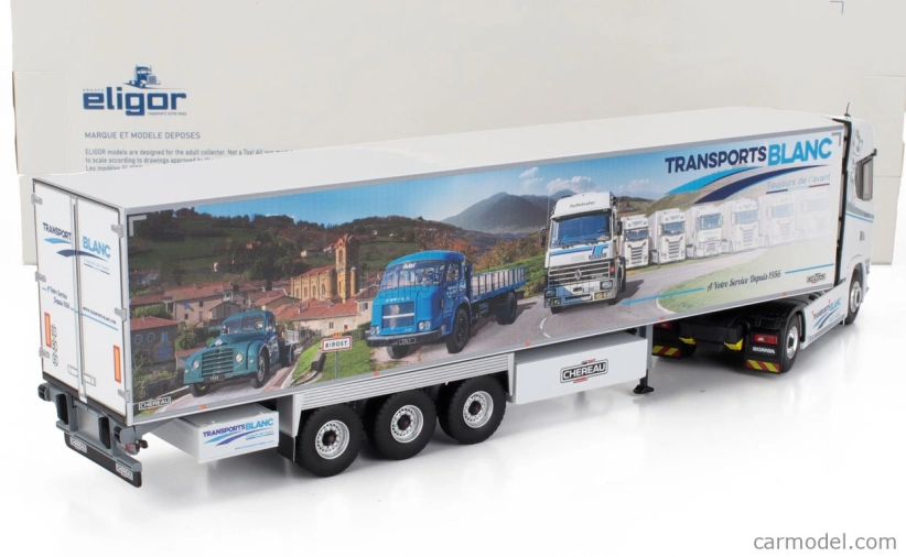 Eligor Scania S500 Semi Frigo Truck Cassonato Blanc Transports 2022 1:43 Různé
