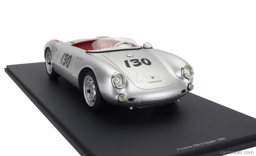 Schuco Porsche 550a Spider N 130 1954 James Dean - Little Bastard - Con Vetrina - With Showcase 1:12 Silver