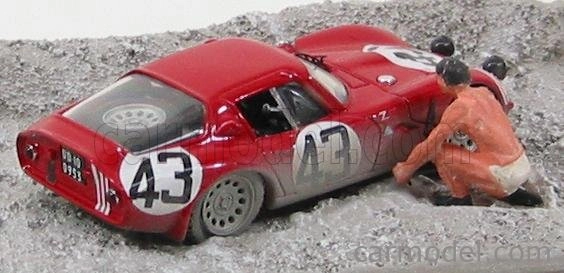Najlepší model Alfa romeo Tz2 N 43 24h Le Mans 1965 (s obrázkom) Zeccoli - Rosinski 1:43 Red