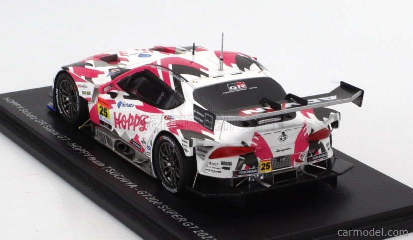 Spark-model Toyota Gr Supra Team Tsuchiya N 25 Gt300 Class Super Gt 2023 T.suganami - S.nonaka 1:43 White Fucsia