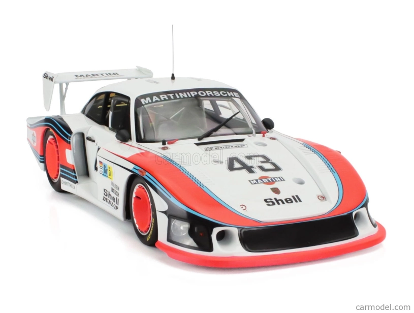 Cmr Porsche 935/78 3.2l Twin Turbo Moby Dick Team Martini Racing Porsche System N 43 24h Le Mans 1978 Rolf Stommelen - Manfred Schurti 1:12 Bílá Modrá Červená
