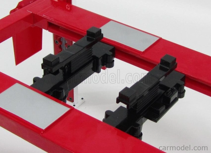 Greenlight Accessories Set Officina - Ponte Sollevatore Auto - Four Post Lift 1:18 Červená Bílá