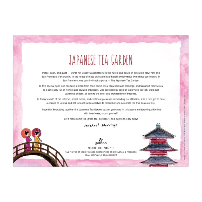 Galison Japonská čajová záhrada Puzzle 300 dielikov