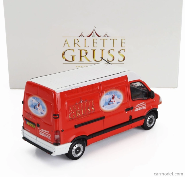 Eligor Renault Master Van Arlette Gruss 2003 1:43 červená biela
