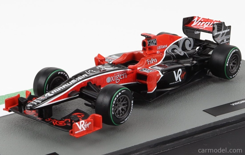 Edicola Virgin racing F1 Vr-01 N 24 Sezóna 2010 Timo Glock 1:43 Červená Čierna
