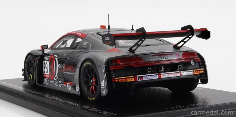 Spark-model Audi R8 Lms Gt3 Team Attempto Racing N 99 2nd Silver Cup Class 24h Spa 2022 M.zug - J.puhakka - N.scholl - A.aka 1:43 Černá Červená