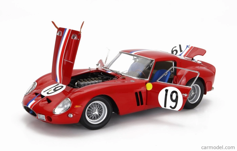 Kyosho Ferrari 250 Gto 3.0l V12 Coupe Team Pierre Noblet N 19 1:18, červená