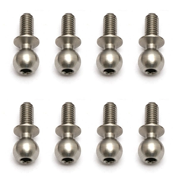 Kulové čepy, střibrné, 6mm, 10ks.
