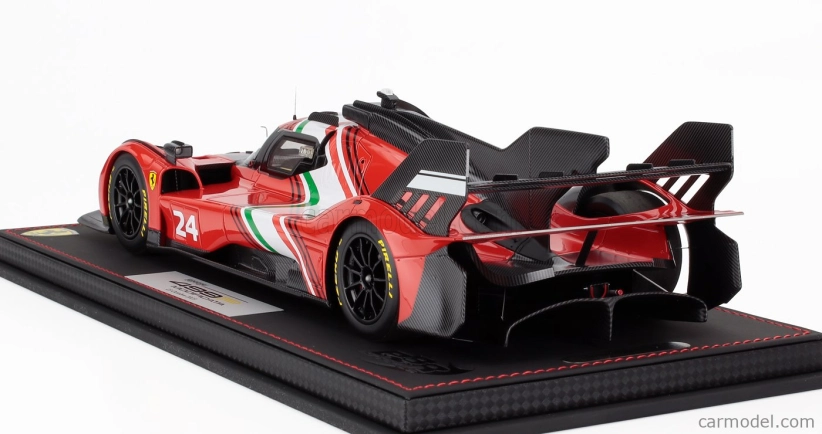 Bbr-models Ferrari 499p 3.0l Turbo V6 N 24 Modificata Launch Version 2023 - Con Vetrina - With Showcase 1:18 Červená Bílá Černá