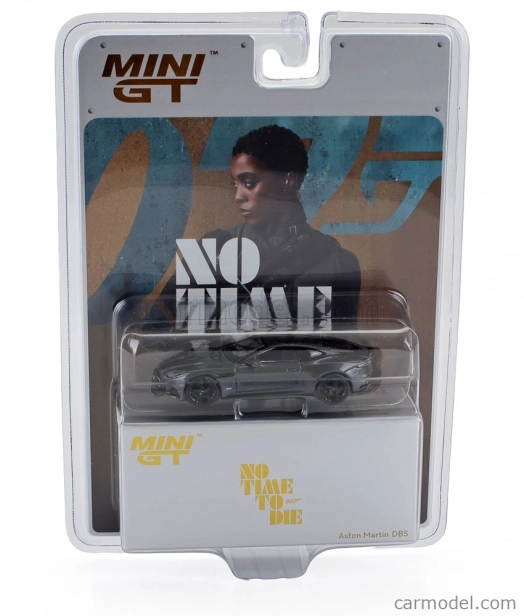 Mini-gt Aston martin Dbs Coupe 2021 - 007 James Bond - No Time To Die - Non E' Tempo Per Morire - anglické blistrové balenie 1:64 sivá