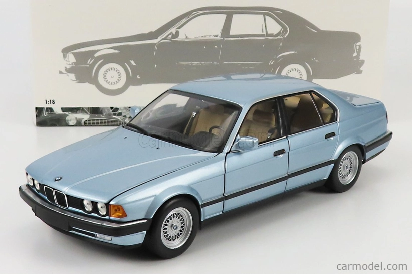 Minichamps BMW radu 7 730i (e32) 1986 1:18 Light Blue Met