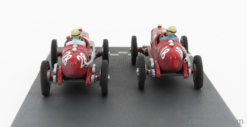 Rio-models Alfa romeo F1 2x P3 Scuderia Ferrari N 18 Víťaz Tripoli Gp 1934 Varzi + P3 N 28 2. Tripoli Gp 1934 Moll 1:43 Red