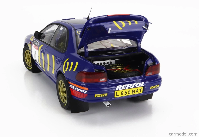Kyosho Subaru Impreza 555 Repsol N 4 Winner Rally Rac Lombard 1994 C.mcrae - D.ringer 1:18 Modrá Žltá