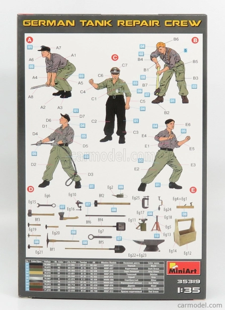 Miniart Figures Soldati - Soldiers - German Tank Repair Crew 1:35 /