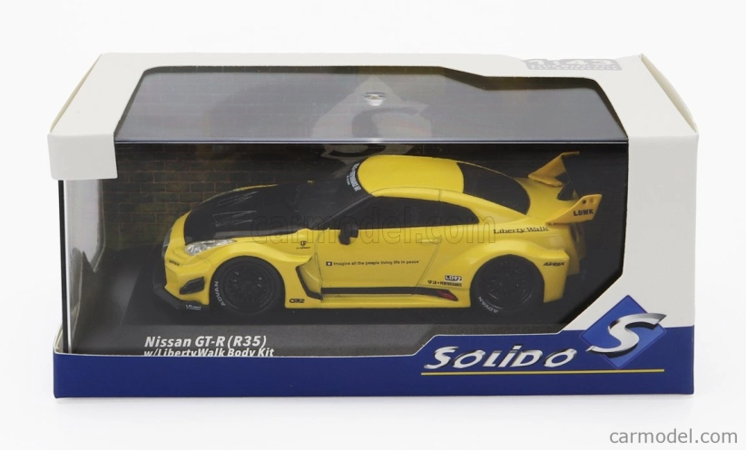 Solido Nissan Gt-r (r35) Lb Works Silhouette Coupe 2019 1:43 Žlutá Černá
