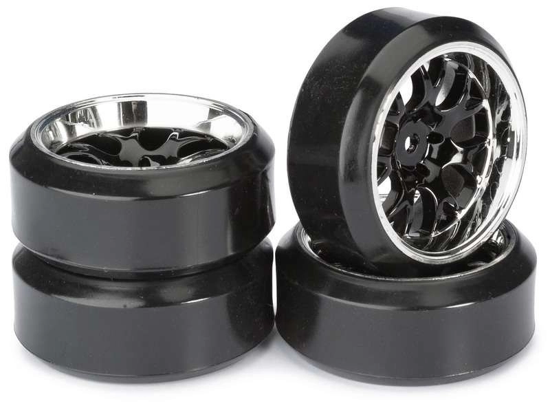 Driftové pneumatiky 1:10 vrátane diskov, 4 ks