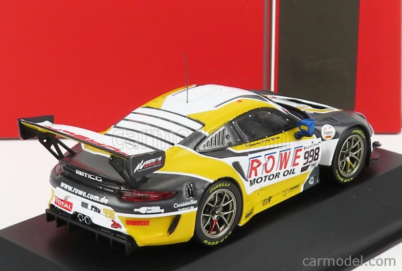 Ixo-models Porsche 911 991-2 Gt3 R Team Rowe Racing N 998 2nd 24h Spa 2019 F.makowiecki - P.pilet - N.tandy 1:43 Sivá Biela Žltá