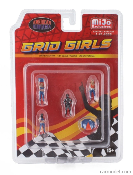 American diorama Figures Set 4x Grid Girls 1:64 Různé