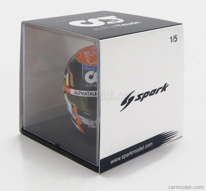 Spark-model Bell helmet F1 Casco Helmet At04 Team Alpha Tauri N 21 Season 2023 Nyck De Vries 1:5 Černá Bílá Žlutá