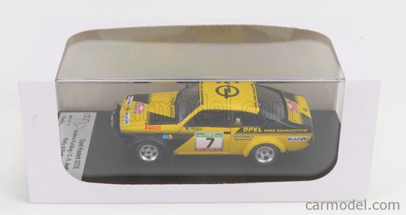 Trofeu Opel Kadett Gt/e (nočná verzia) N 7 Rally Of Portugal 1976 A.kullang - C.g.andersson 1:43 Žltá Čierna