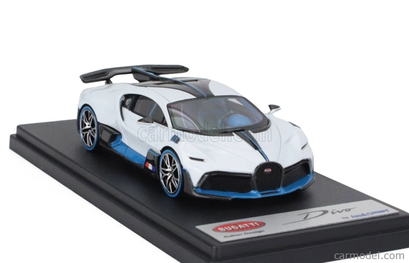 Looksmart Bugatti Divo 2018 1:43 Křemenná Bílá Lesklá
