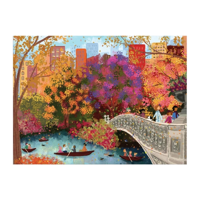 Galison Puzzle Podzim na mostě Bow Bridge Joy Laforme 1000 dílků