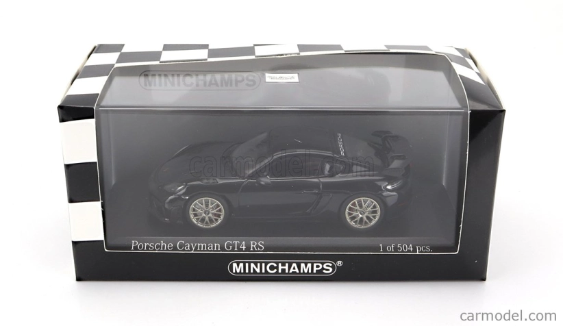 Minichamps Porsche 718 (982) Cayman Gt4 Rs Coupe 2021 - Neodyme Wheels 1:43 Black