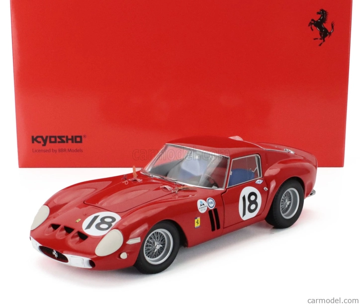 Kyosho Ferrari 250 Gto Team Nart N 18 Winner 3h Daytona 1963 Pedro Rodriguez 1:18 Červená