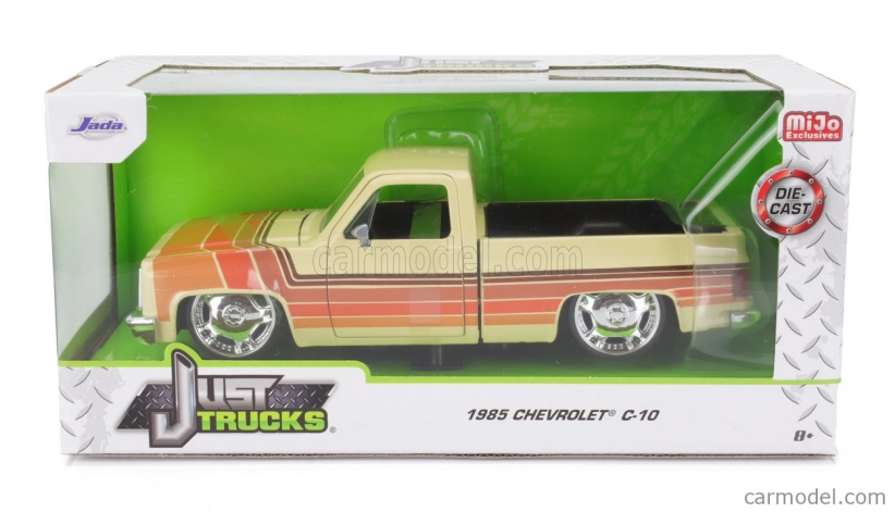 Jada Chevrolet C-10 Pick-up Custom 1985 1:24 Krémově Hnědá Oranžová