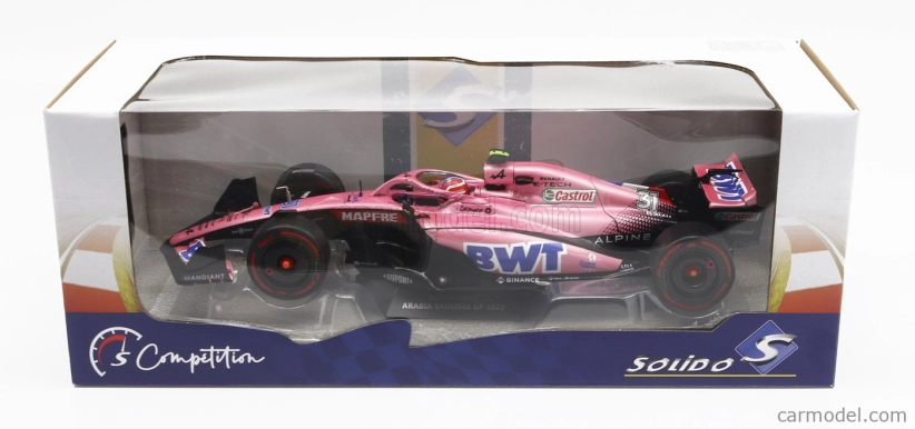 Solido Renault F1 A522 Team Alpine Bwt N 31 Saudi Arabia Gp 2022 Esteban Ocon 1:18 Ružová