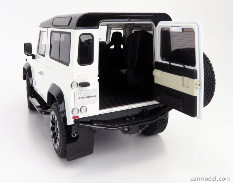 Lcd-model Land rover Defender 90 Works V8 70th Edition 2018 1:18 Bílá