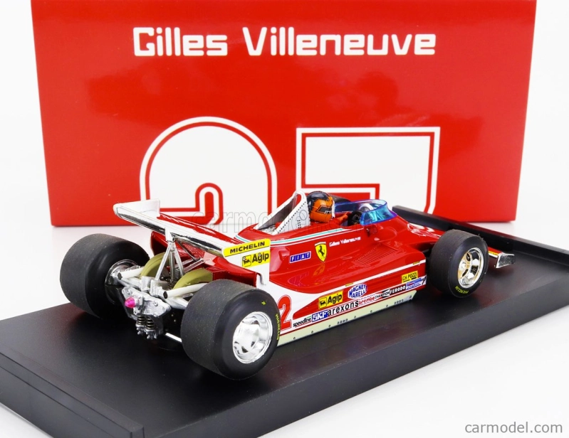 Brumm Ferrari F1 312t4 N 12 Monaco Gp 1979 Gilles Villeneuve - With Driver Figure 1:43 Red