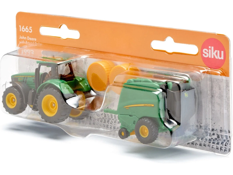 SIKU Blister - Traktor John Deere s lisom na balíky