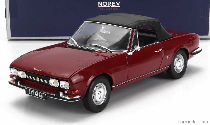 Norev Peugeot 504 Cabriolet 1969 1:18 Červená