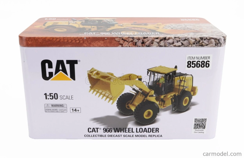 Dm-models Caterpillar Cat966 Ruspa Gommata - Scraper Tractor Wheel Loader 1:50 Žlutá Černá